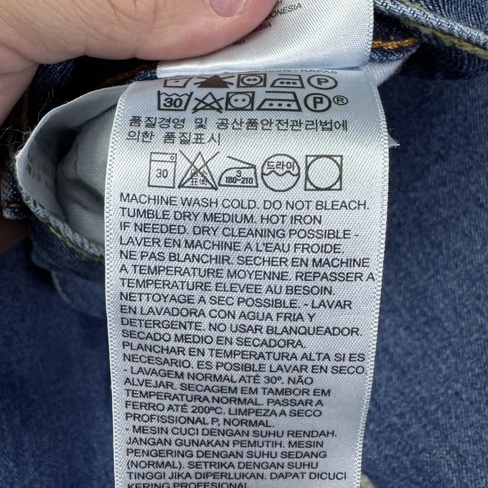 Levi's 505Jeans Mens Size 38x30 Blue Denim Pants Straight Leg Medium Wash Cotton